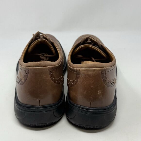 Dr Comfort Wing Shoes Mens 13 M Brown Leather Lace Up Casual Dress Brogue Ortho - Picture 11 of 16